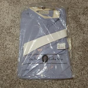 Vintage The Arrow Collar Man Blue Cotton Dress Shirt